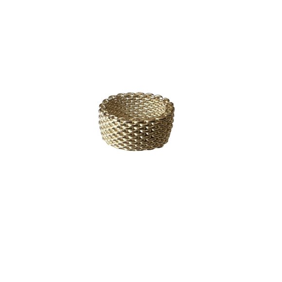Tiffany & Co. Somerset Mesh Ring  Sterling Silver Unisex   1152 - Picture 1 of 5
